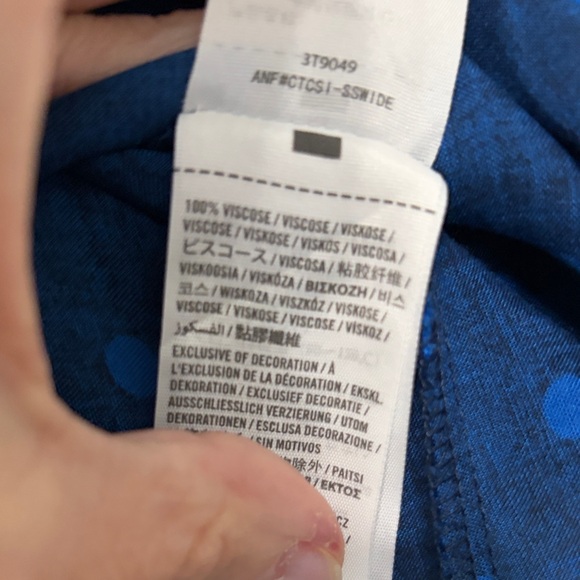 Hollister Navy Blue Polka Dot Crop Tie Strap Top - Picture 4 of 6